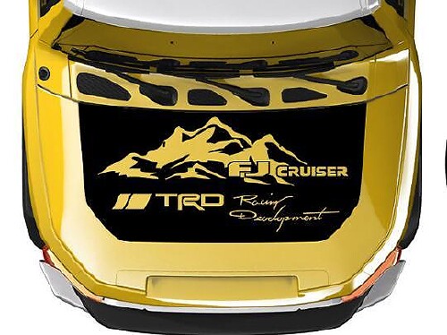 TRD Stijl Mountain Motorkap Vinyl Sticker voor Toyota FJ Cruiser