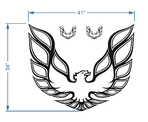 Bird Vinyl Sticker Set Voor Pontiac Firebird