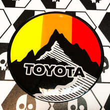 Nieuwe Toyota Sun Mountains Vintage kleuren badge embleem koepelvormige sticker sticker met slagvast polystyreen
 3