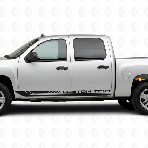 Aangepaste tekstframe deur- en dorpelvinyllijnen voor Chevrolet Silverado 1500 GMT900 2007-2013