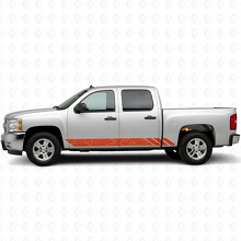 Topografische Contour Deur- & Rocker Panel Vinyl Strepen voor Chevrolet Silverado 1500 GMT900 2007-2013_4