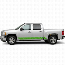 Topografische Contour Deur- & Rocker Panel Vinyl Strepen voor Chevrolet Silverado 1500 GMT900 2007-2013_6