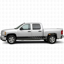 Verspringende Sleufdeur- en Rockerpaneel Vinylstrepen voor Chevrolet Silverado 1500 GMT900 2007-2013_2