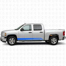 Parallelle Contourstreep S2 Zijvinylsticker voor Chevrolet Silverado 1500 GMT900 2007-2013_5