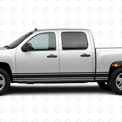 Slanke Accent Deur- en Dorpel Vinyl Strepen voor Chevrolet Silverado 1500 GMT900 2007-2013_1