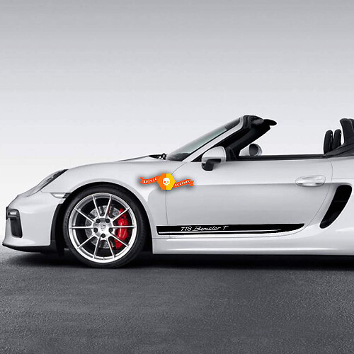 Racing zijstrepen vinyl decal kit voor Porsche 718 Cayman Boxster T