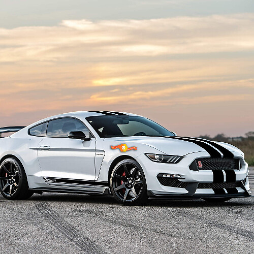 2X SHELBY FORD MUSTANG zijvinyl Rocker Panel carrosseriestickers auto sticker logo grafisch embleem logo
