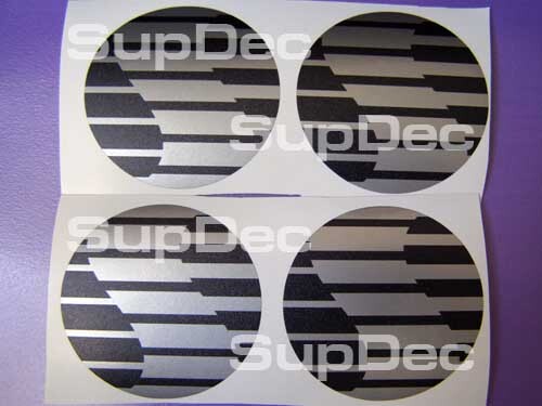 Saleen-stijl zilveren wieldopsticker voor musclecarmodel