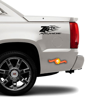 Z71 Chevy Avalanche Flame Truck Bed Side Sticker Set
