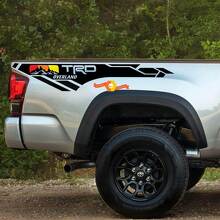 TRD Overland editie Mountain Vintage Colors BedSide Side Vinyl Stickers Sticker geschikt voor Toyota Tacoma Tundra alle jaren
 2