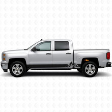 Gelaagde Pieken Deur- en Rocker Paneel Vinyl Strepen voor Chevrolet Silverado 1500 K2XX 2014-2019_2
