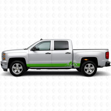 Gelaagde Pieken Deur- en Rocker Paneel Vinyl Strepen voor Chevrolet Silverado 1500 K2XX 2014-2019_6