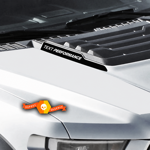 Aangepaste Tekst Prestaties Motorkap Vent Vinyl Stickers voor Musclecar truck power truck SVT