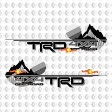 Nieuwe TRD 4x4 Off-road met bergen Monochrome Grey Style Side Vinyl Stickers Sticker geschikt voor Tacoma Tundra 4Runner
 2
