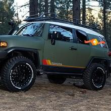 Toyota FJ Cruiser Side Retro Vintage Rocker Panel Stripes Sticker Decal Graphics
_2