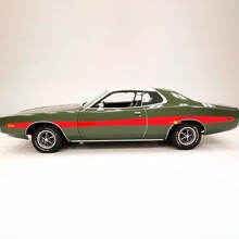Retro stijl omlijnde zijstrepen vinyl decal set voor Dodge Charger 1973_2