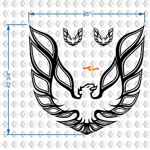 Firebird-logo motorkap vinylsticker voor Pontiac Firebird Trans Am