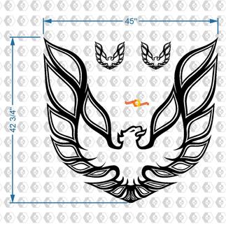 Firebird Trans Am Pontiac Hood Bird Decal Graphic Elke kleur 45 x 42
