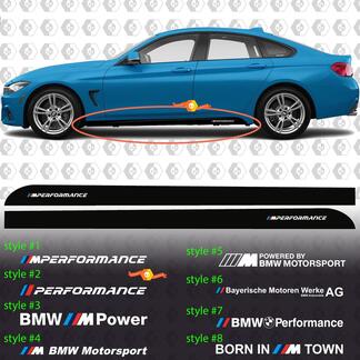 BMW M Power M Performance Born In M Town M Motorsport Side Rocker Panel vinyl stickers stickers F32 F36 F30 F82
