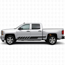 Schuin verlopende racedeur- en dorpelvinylstrepen voor Chevrolet Silverado 1500 K2XX 2014-2019_2