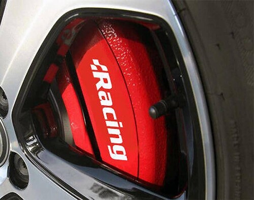 Racing remklauw decal stickers set van 8 voor Audi VW