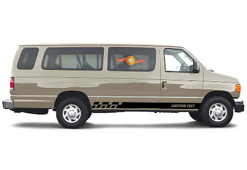 Zijvinylstrepen Carrosserie Decal Graphics Aangepaste Tekststijl 4 Set Van 2 voor Ford E-Series