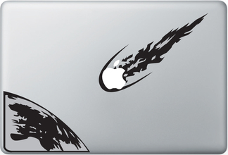 Asteroïde sticker voor laptop MacBook
