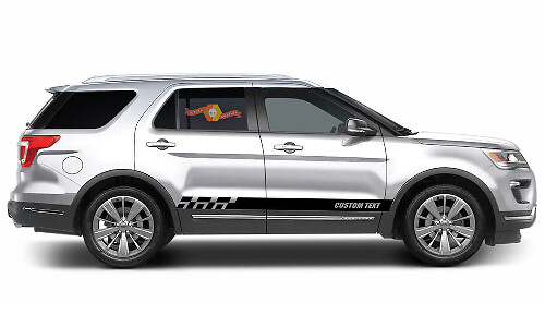 2x side Ford Explorer Vinyl Stripes body sticker vinyl graphics sticker Custom Text style 4
