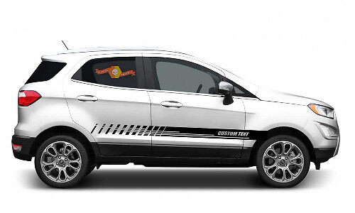 2x zij Ford EcoSport Vinyl Stripes body sticker vinyl grafische sticker Aangepaste tekststijl 1
