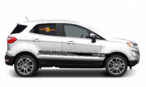 2x zijkant Ford EcoSport Vinyl Stripes body sticker vinyl grafische sticker Aangepaste tekststijl 2

