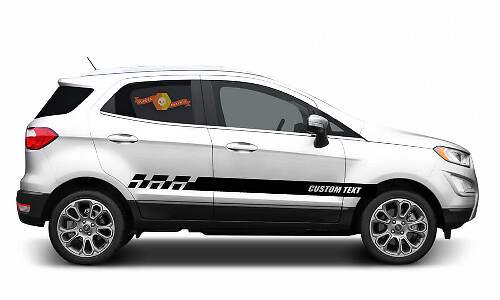 2x side Ford EcoSport Vinyl Stripes body sticker vinyl graphics sticker Custom Text style 4
