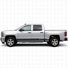 Angular Lightning Deur- en Zijscherm Vinyl Strepen voor Chevrolet Silverado 1500 K2XX 2014-2019_2