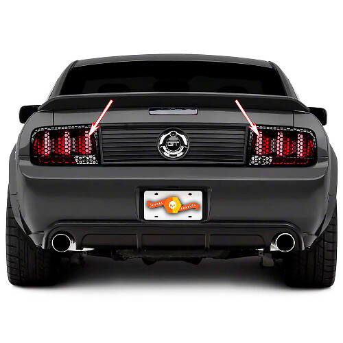 Honeycomb achterlicht vinylstickers voor Musclecar 2005-2009