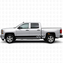 Geruite Lightning Deur- & Sierlijsten Vinyl Strepen voor Chevrolet Silverado 1500 K2XX 2014-2019_2