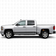 Gelaagde Lightning Deur- en Rocker Panel Vinyl Strepen voor Chevrolet Silverado 1500 K2XX 2014-2019_2