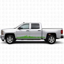 Mountain Topografische Deur- & Rocker Panel Vinylstrepen voor Chevrolet Silverado 1500 K2XX 2014-2019_6