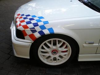 BMW geruite VLAG sticker Motorsport E36 E46 M3

