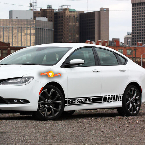 2X meerdere kleuren grafische auto vinyl sticker voor Chrysler 200 300

