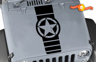 Jeep Wrangler Rubicon noodlijdende Army Star Hood-sticker
