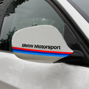 BMW Motorsport stijl zijspiegelkap stickers voor BMW - Paar