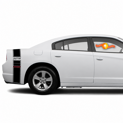 CUSTOM Cursive Reflector Tail Band Kit Achterspatbord Kofferbak Vinylsticker voor Dodge Charger 2011-2014