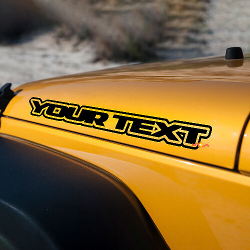 Jeep WRANGLER Hood Outline Stickers Vinyl Decals JK TJ YJ CJ PAIR
