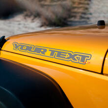 Aangepaste motorkap omlijningstekst vinyl stickers set voor Jeep Wrangler_2
