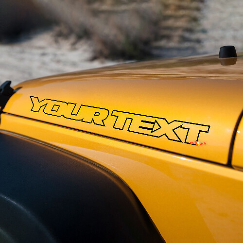 Jeep WRANGLER kap alleen omtrek stickers vinyl stickers JK TJ YJ CJ paar
