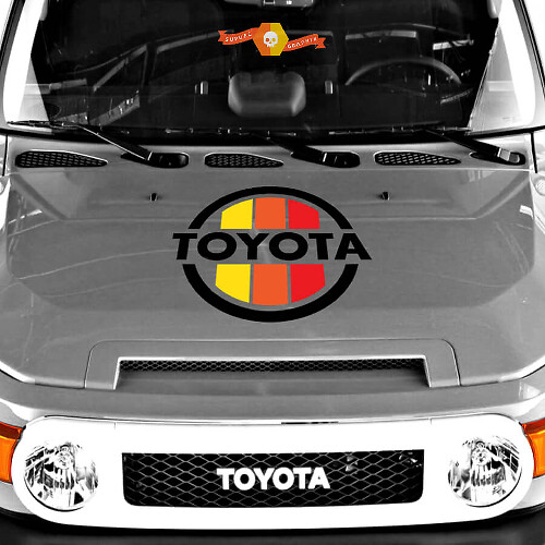 Vintage Stijl Logo Motorkap Vinyl Sticker voor Toyota 4Runner Tacoma FJ Cruiser