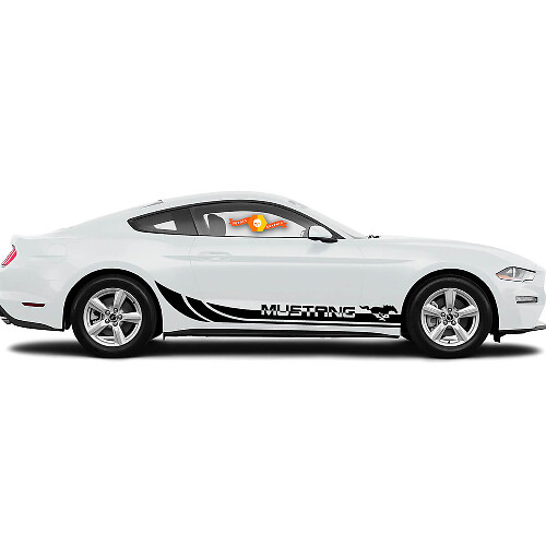 Pony Rocker Zijstrook Vinyl Decal Kit voor Musclecar Musclecarmodel