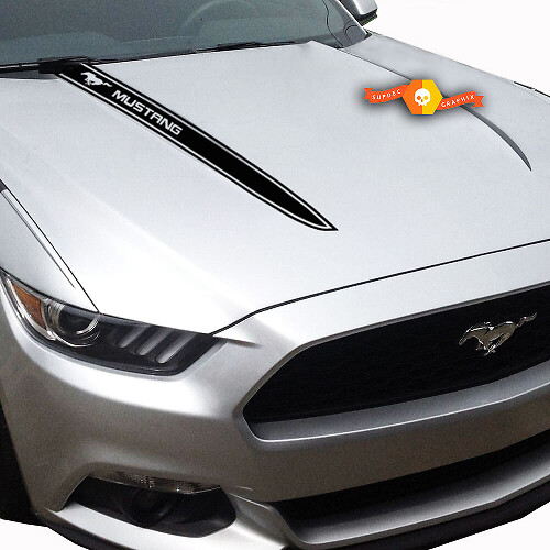 Branded Motorkap Strepen Vinyl Stickers Kit voor Musclecar Musclecarmodel