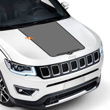 Custom Hawk Stijl Motorkap Vinyl Decal voor Jeep Compass Trailhawk 2017-2020_2
