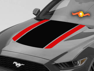 Ford mustang accessoire motorkap streep grafische stickers duo kleur elk jaar mustang
