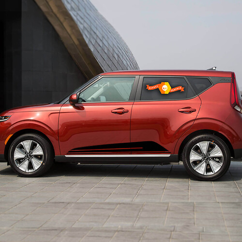 Side Lower Rocker Panel Stickers Decals Strepen Vinyl Graphics voor Kia Soul
